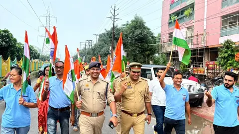 Indirapuram police hold Tiranga Yatra, enhance security ahead of Independence Day