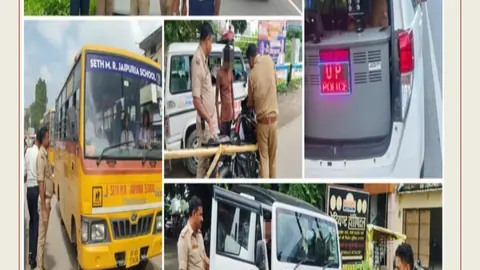बहराइच में ट्रैफिक अभियान में 724 वाहनों का चालान, 9 लाख रुपये जुर्माना