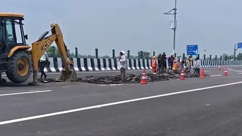 लखनऊ-कानपुर एक्सप्रेस-वे: 18 दिन में सड़क धंसने के मामले बढ़े