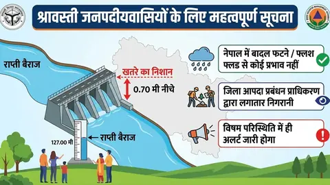Shravasti administration assures Rapti River remains below danger level after Nepal cloudburst