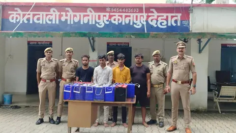कानपुर देहात पुलिस ने ई-रिक्शा बैटरी चोरी गिरोह का किया भंडाफोड़