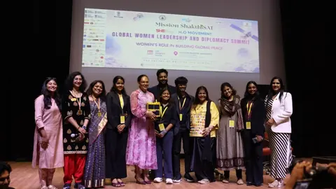 Seychelles First Lady meets Space Mom at all-girls lunar mission in India