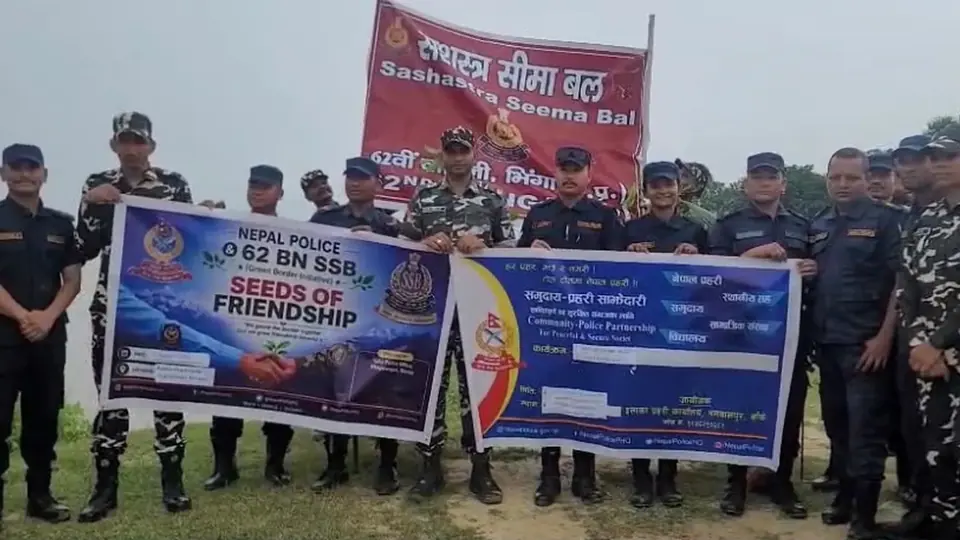 India and Nepal plant friendship through joint border cleanup drive