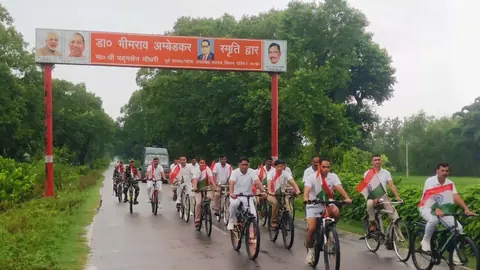 SSB's 62nd Battalion organizes cycling rally honoring Major Dhyan Chand