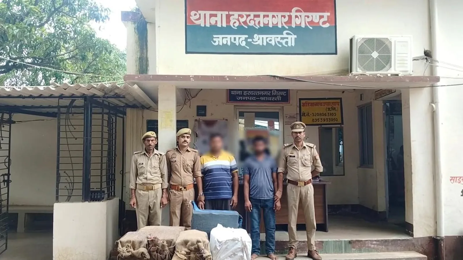 Large drug cache seized meters from police station in Shravasti district