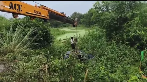 Speeding car plunges into water-filled pit near Amethi, two escape with minor injuries