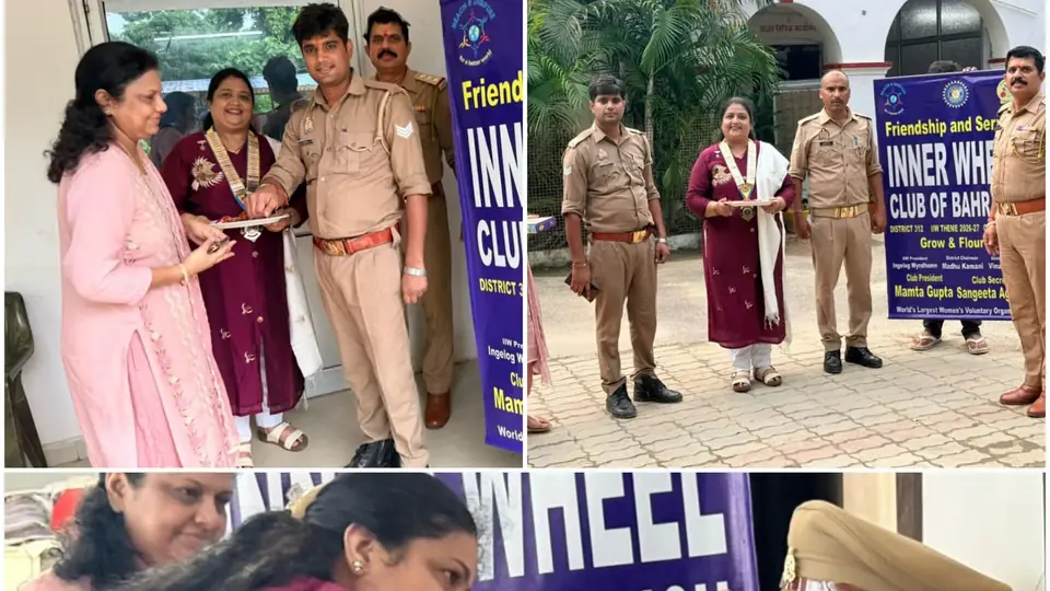 Inner Wheel Club ties rakhi to honor Bahraich police on duty during festival