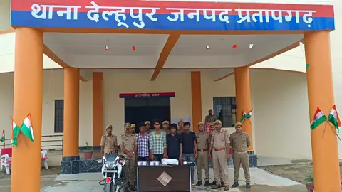 प्रतापगढ़ में पुलिस ने डकैती की तैयारी कर रहे चार बदमाशों को गिरफ्तार किया