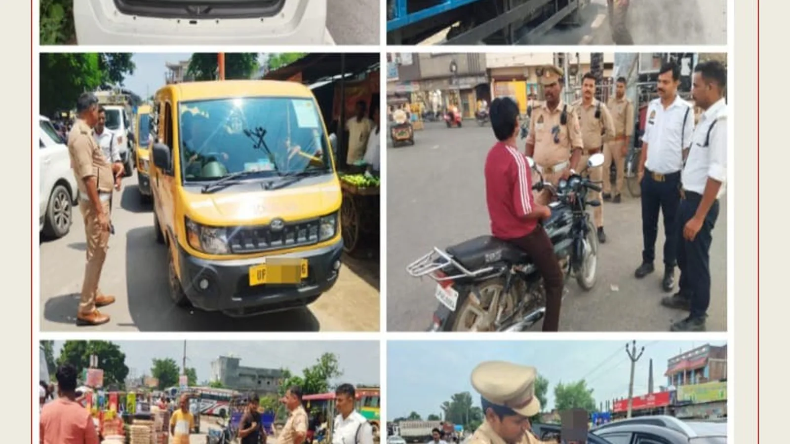 बहराइच पुलिस ने 610 वाहनों पर चलाया कार्रवाई, 8 लाख जुर्माना