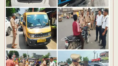 बहराइच पुलिस ने 610 वाहनों पर चलाया कार्रवाई, 8 लाख जुर्माना