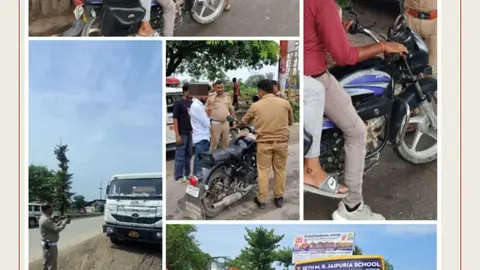 बहराइच में ट्रैफिक पुलिस का बड़ा अभियान, 435 वाहनों पर चलान