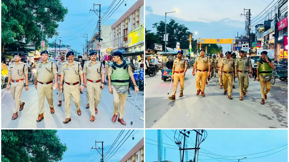 बहराइच में रक्षाबंधन की सुरक्षा के लिए एसपी ने किया अहम इलाकों का निरीक्षण