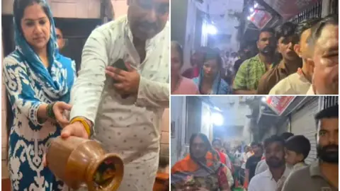 बहराइच के सिद्धनाथ मंदिर में सावन के आखिरी सोमवार को भारी भीड़