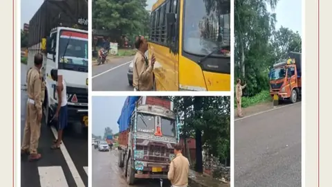 बहराइच में ट्रैफिक पुलिस ने 602 वाहनों पर कार्रवाई की