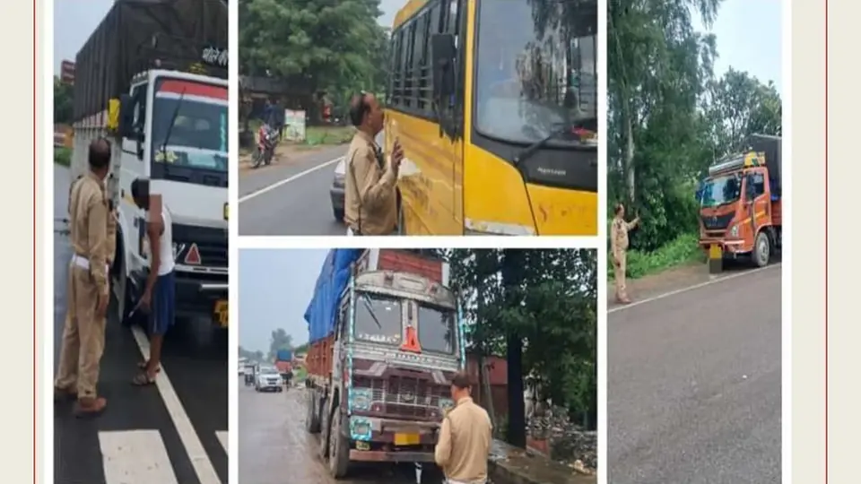 बहराइच में ट्रैफिक पुलिस ने 602 वाहनों पर कार्रवाई की