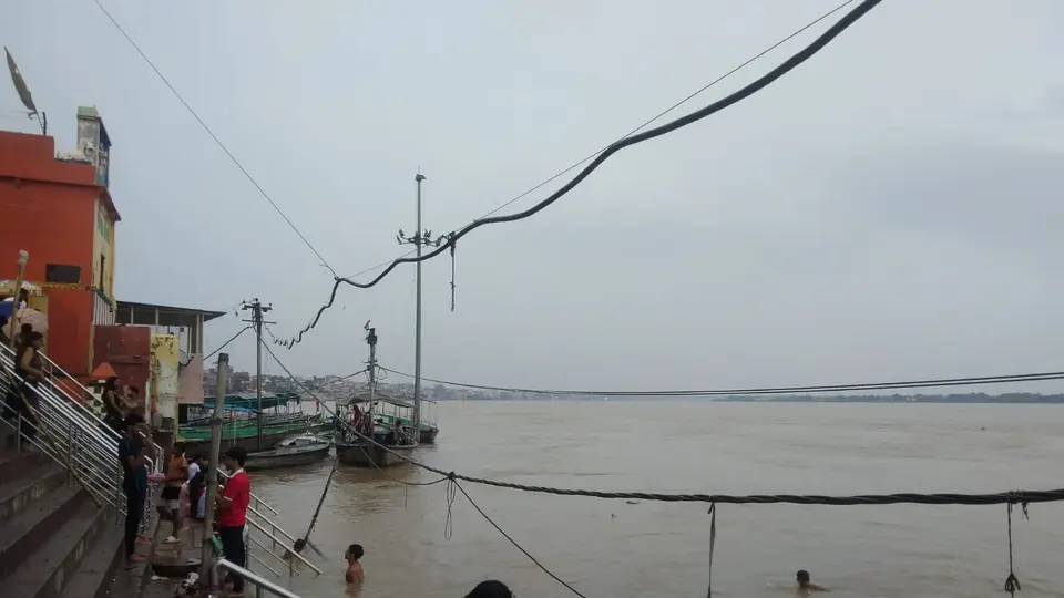 Ganges river in Varanasi approaching danger level as water rises rapidly