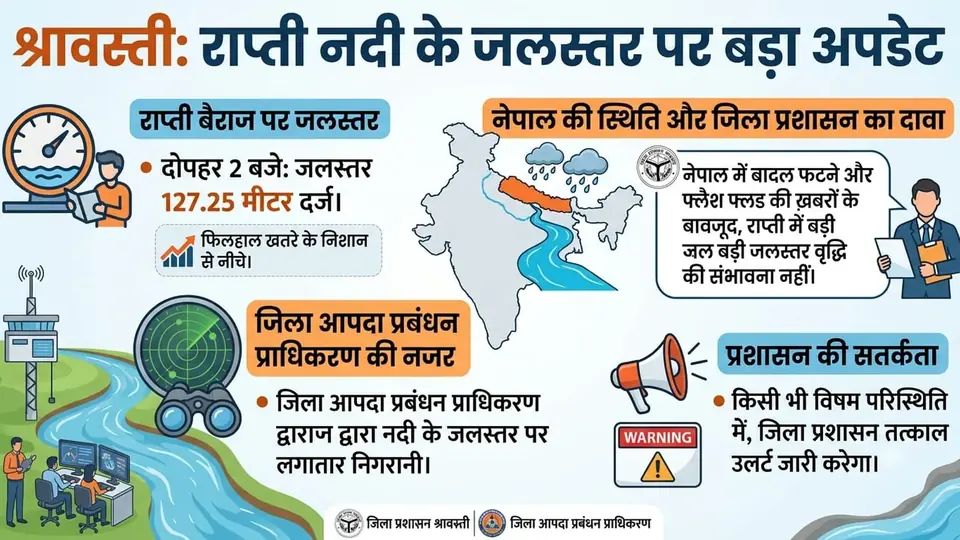 Rapti River water level drops below danger mark despite Nepal flood concerns