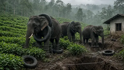 Elephants facing anthropogenic hazards in Assam