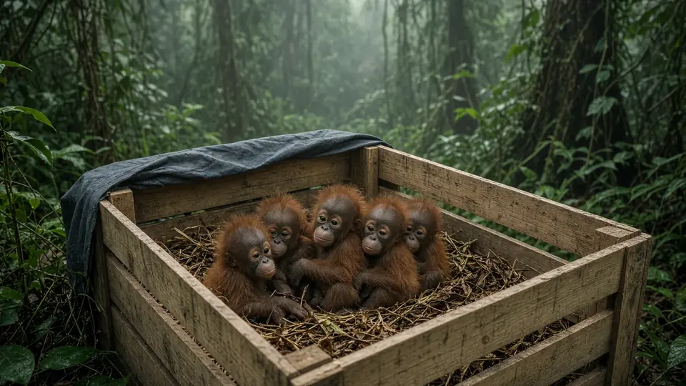 Indonesia begins effort to bring home five baby orangutans found abandoned in India