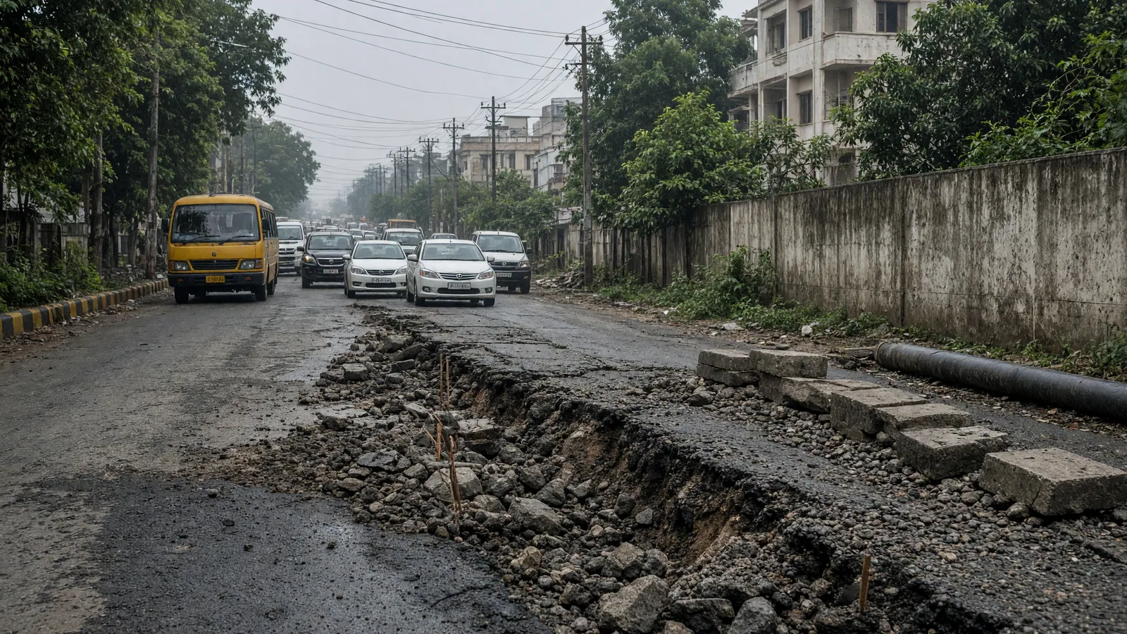 Whitefield gridlock spurs traffic police and residents to repair roads together
