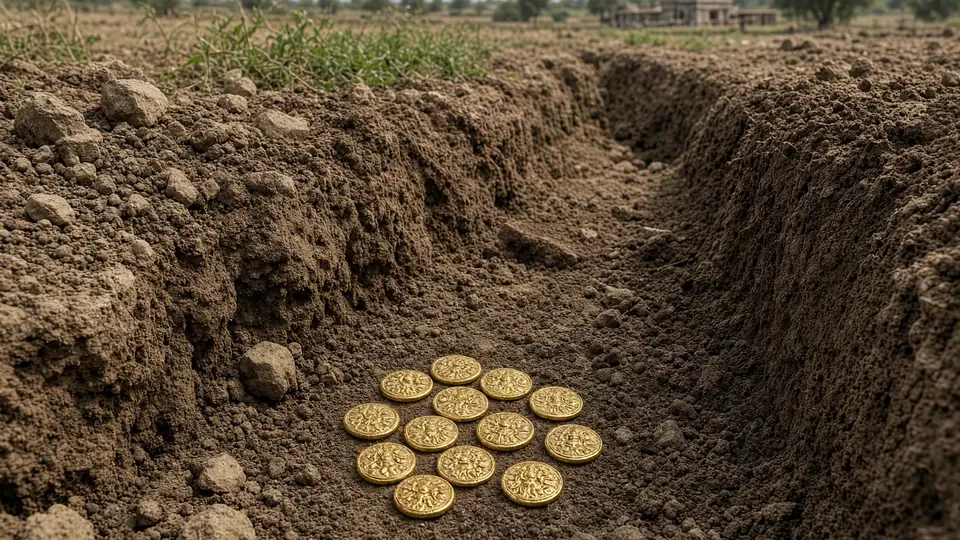 Four labourers in Karnataka discover 14 ancient gold coins during trench digging