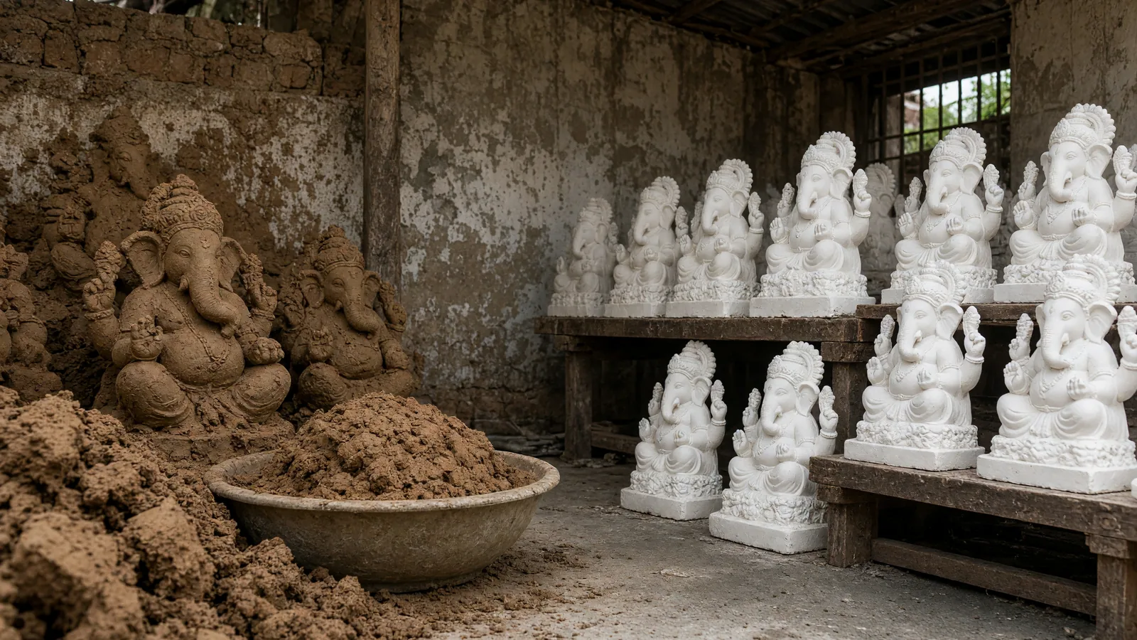 Clay or PoP? Bengaluru’s Ganesha idol makers, sellers face uneasy choice