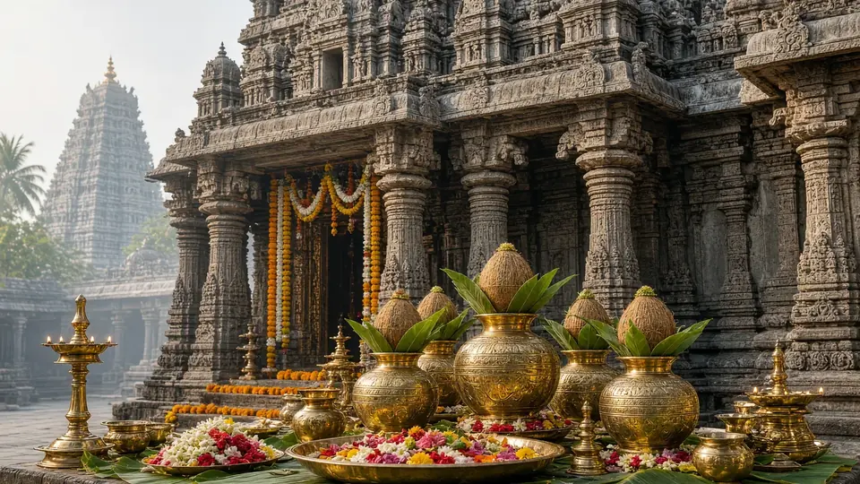 मदुरै के मीनाक्षी सुंदरेश्वर मंदिर का कुंभाभिषेक शुरू