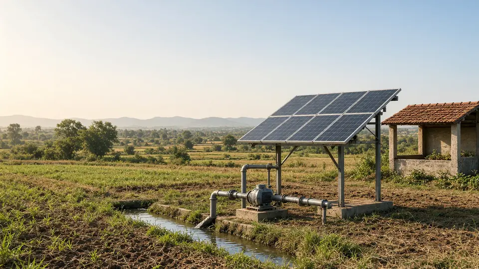 Karnataka farmer leases land for solar power hub benefiting thousands of pumps