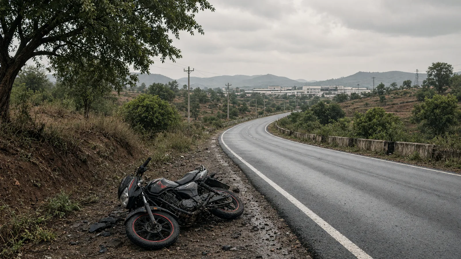 Pharmaceutical employee dies in motorcycle crash near Hyderabad after high-speed accident