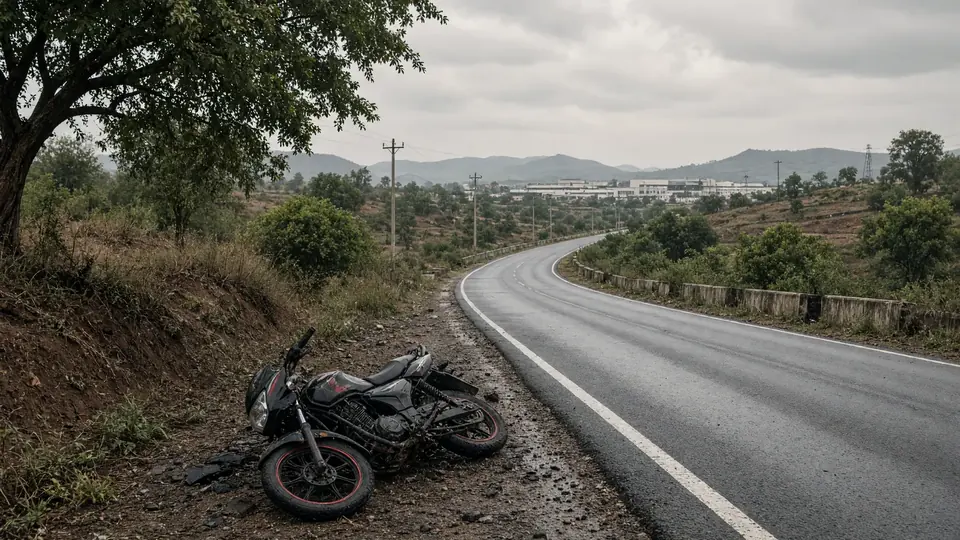 Pharmaceutical employee dies in motorcycle crash near Hyderabad after high-speed accident