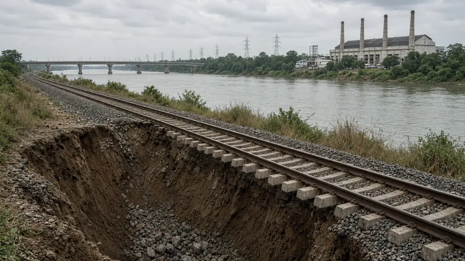 Land subsidence near Farakka severs train services to north Bengal, mass cancellations strand passengers