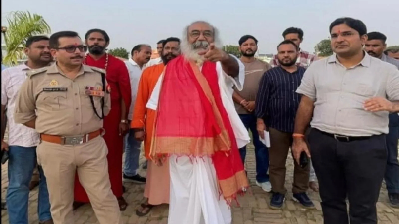 District Magistrate and Police Chief visit Shri Kalki Dham construction site in Sambhal