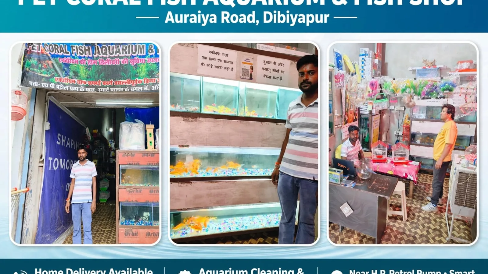 New pet shop opens in Auraiya with fish accessories and home decor range