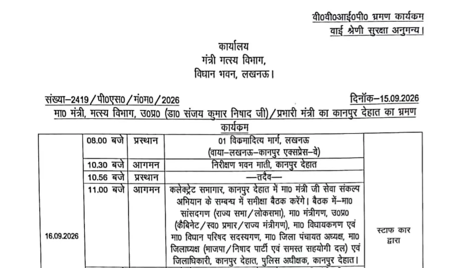 UP Fisheries Minister Nishad to review development schemes in Kanpur Dehat