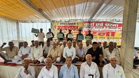 Ghaziabad farmers enter 23rd day of protest demanding land names restored in revenue records