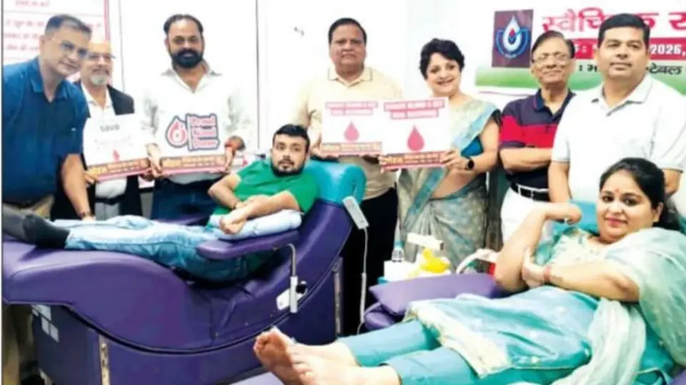 Giants Group blood donation camp in Chandausi collects 35 units from donors