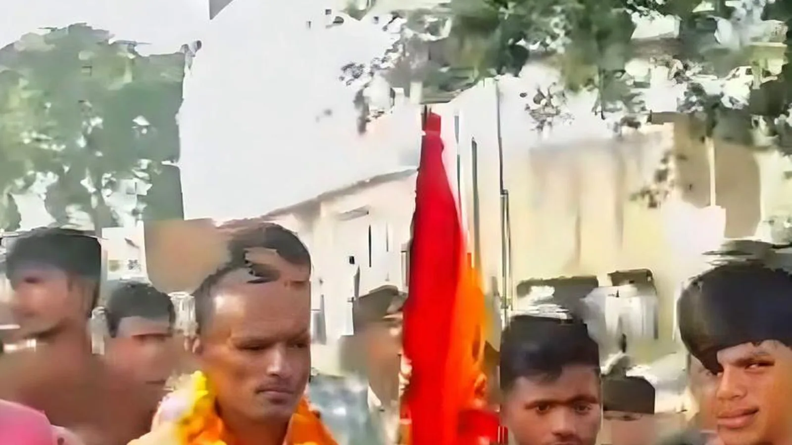 BJP Leader Begins Foot March To Lucknow With Modi-Yogi Statues