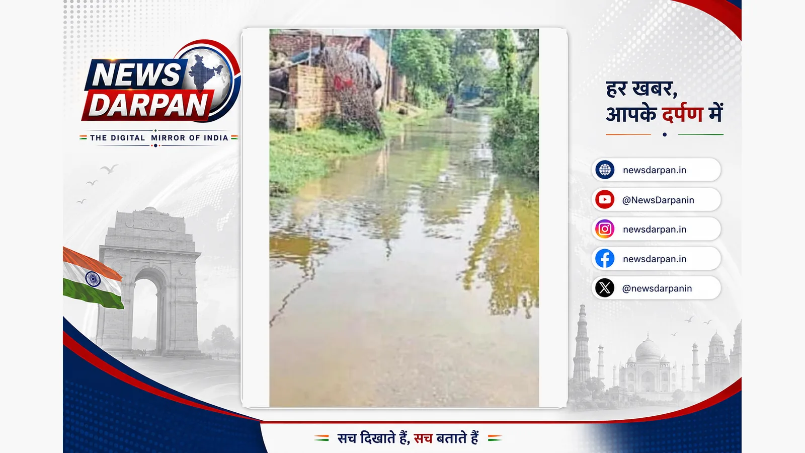 Ganges water levels surge in Sambhal, threatening villages and crops across district