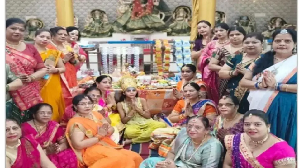 Sri Vaishnav Mahila Sabha celebrates Krishna Janmashtami with devotional performances at Sambhal temple