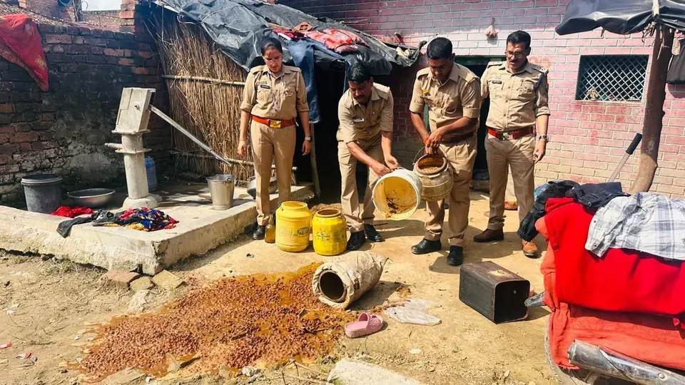 Excise department seizes illegal liquor and raw materials in Pratapgarh raids