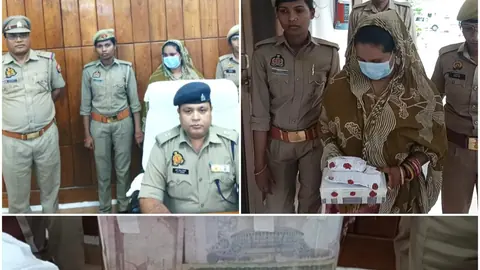 Bahraich police arrest woman smuggler with heroin valued at 35 lakh rupees