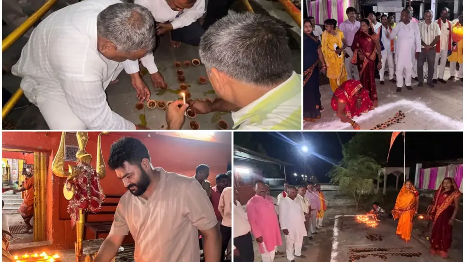 MLA lights lamps at temple to mark PM Modi's birthday