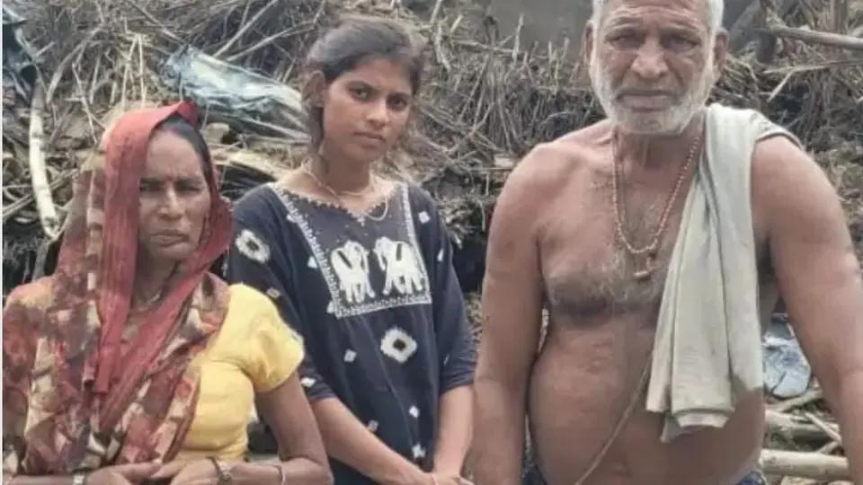 Cancer patient and daughters homeless after mud house collapses in Pratapgarh rains