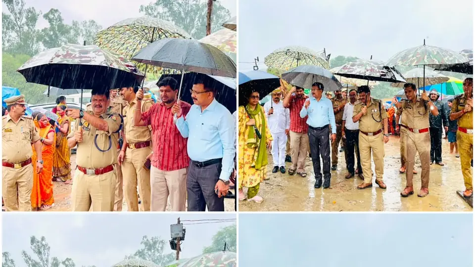 बहराइच में गणेश विसर्जन से पहले डीएम-एसपी ने झिंगहा घाट का जायजा लिया