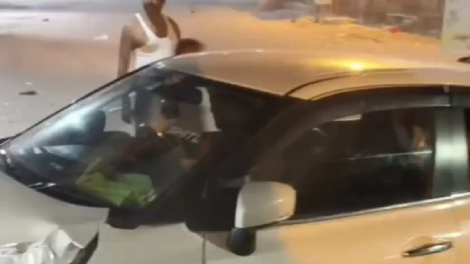 Speeding Car Rams Into Morena Shops, Injures Two At Bus Stand