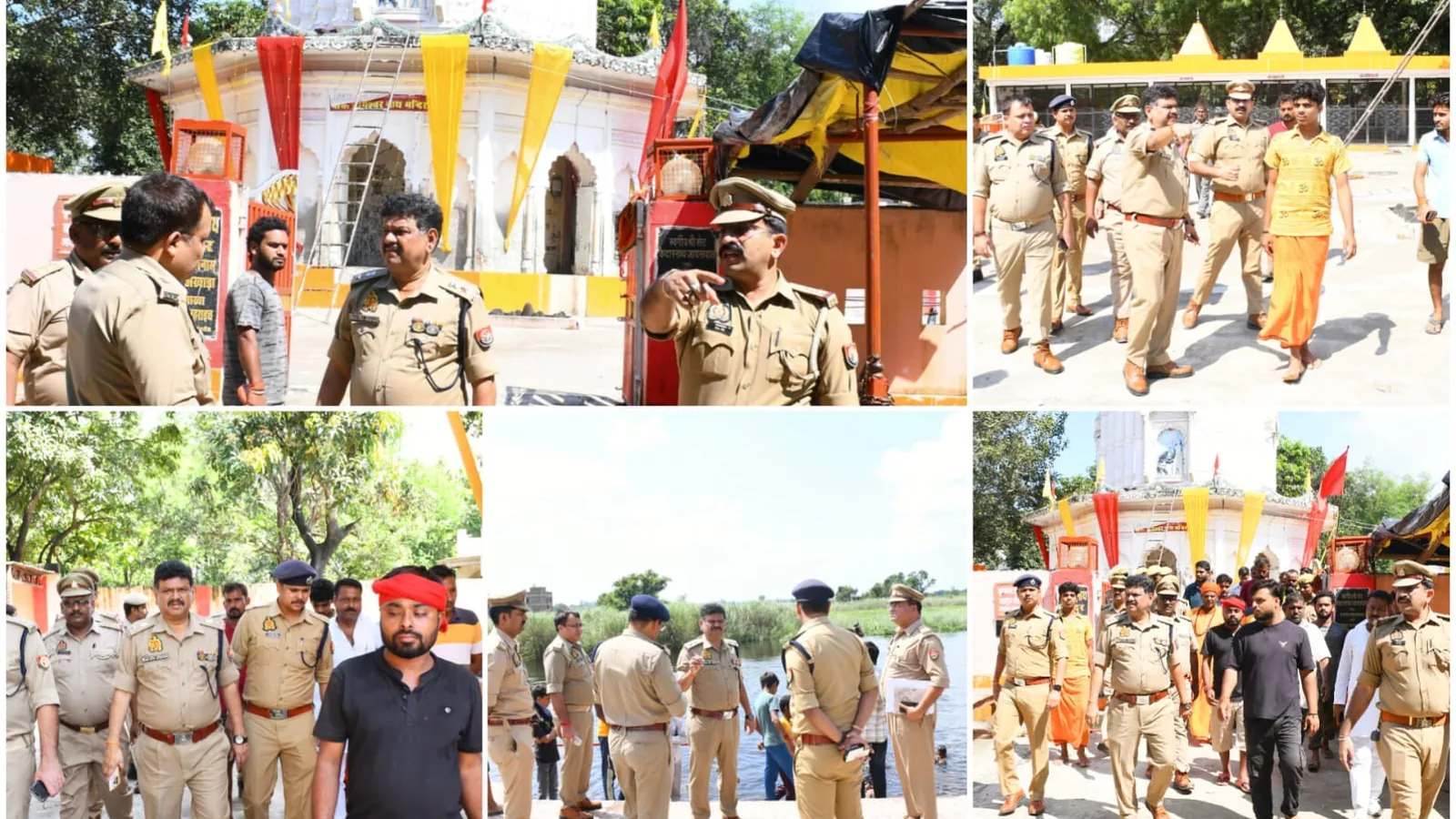 कजरी तीज के लिए बहराइच पुलिस ने सरयू घाट से मंदिर तक मार्ग का निरीक्षण पूरा किया