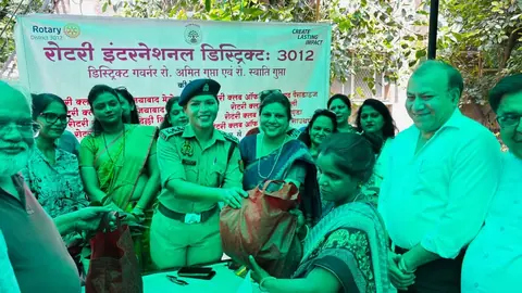 रोटरी ने 125 गर्भवती माताओं को पोषण पोटली से किया सम्मानित