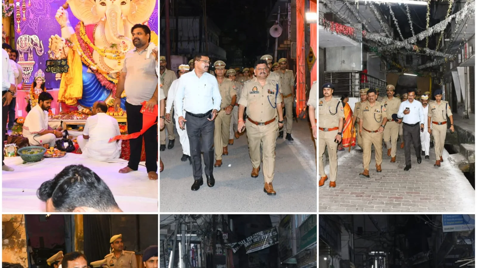 गणेश प्रतिमा विसर्जन से पहले बहराइच में डीएम-एसपी ने सुरक्षा व्यवस्था का लिया जायजा