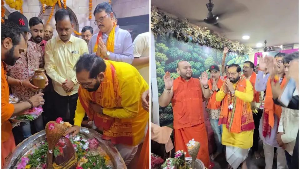 Bahraich legislator Subbhas Tripathi visits ancient Siddhnath temple on birthday