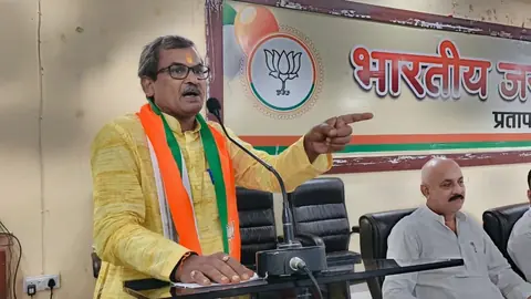 नवनियुक्त जिला प्रभारी अवधेश चंद्र गुप्ता का भाजपा कार्यालय में भव्य स्वागत प्रतापगढ़।